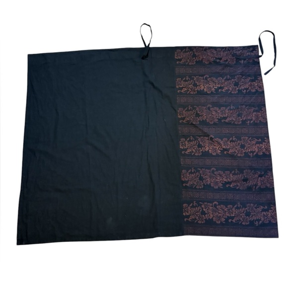 Vintage Black and Red Pencil Maxi Wrap Skirt - Picture 8 of 13